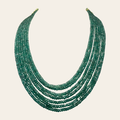 Collier d'Emeraude - 7 Fils Vert Bouteille