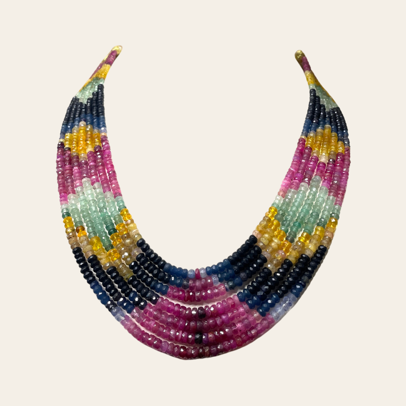 Collier d'Emeraude Couleur - 7 Fils Louzat VJV