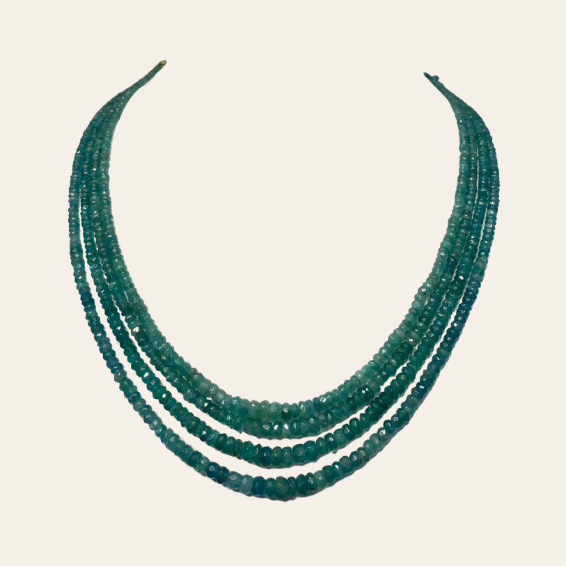 Collier d'Emeraude - 4 Fils Gamme Supérieure ✨