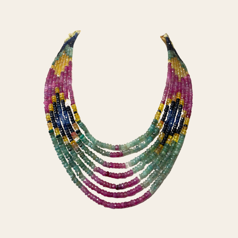 Collier d'Émeraudes Couleur  - 7 Fils Louzat JB