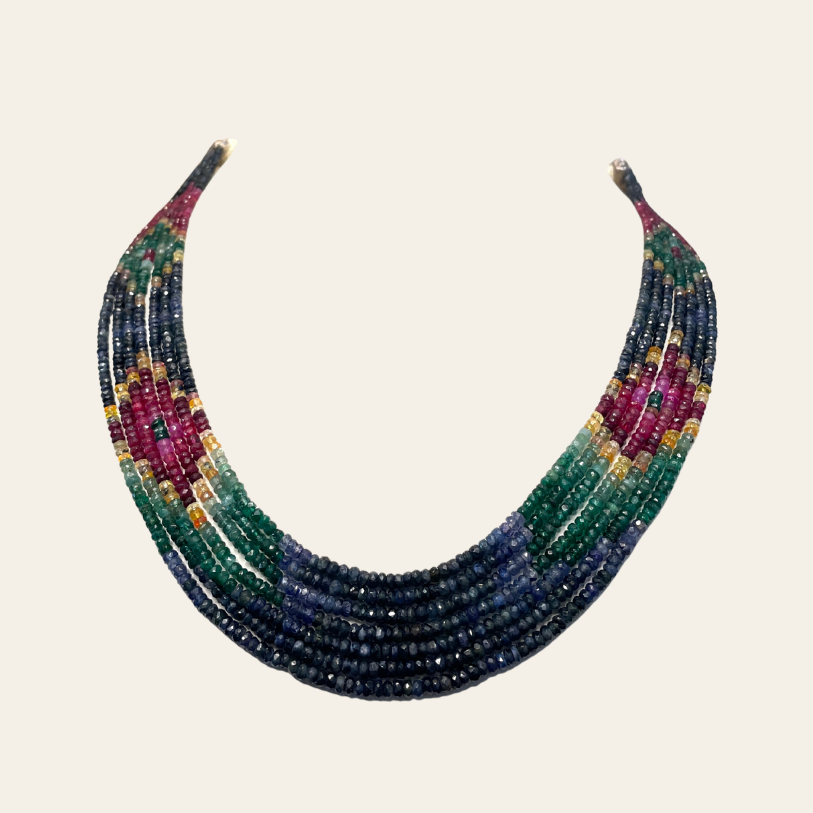Collier d'Emeraude Couleur - 7 Fils Louzat Noyau ♦️ VrRb