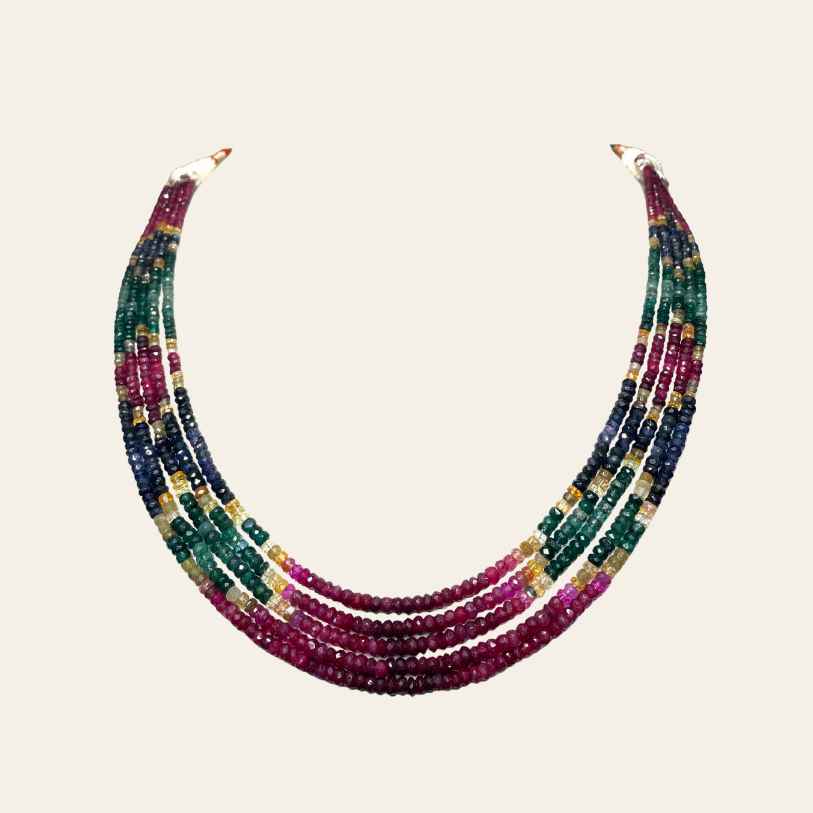 Collier d'Emeraude Couleur - 5 Fils Louzat BRV