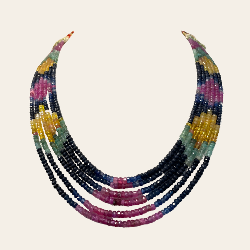 Collier d'Emeraude Couleur - 6 Fils Louzat JRJ