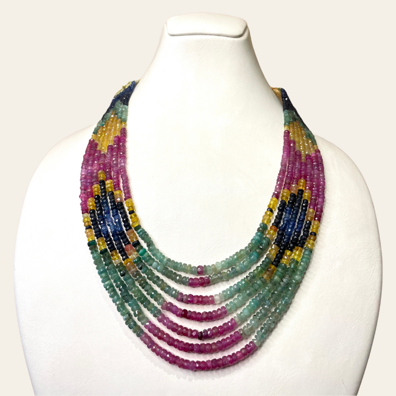 Collier d'Émeraudes Couleur  - 7 Fils Louzat JB