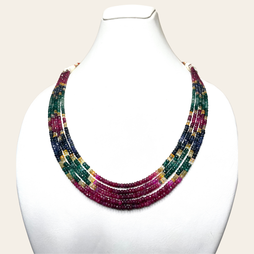 Collier d'Emeraude Couleur - 5 Fils Louzat BRV