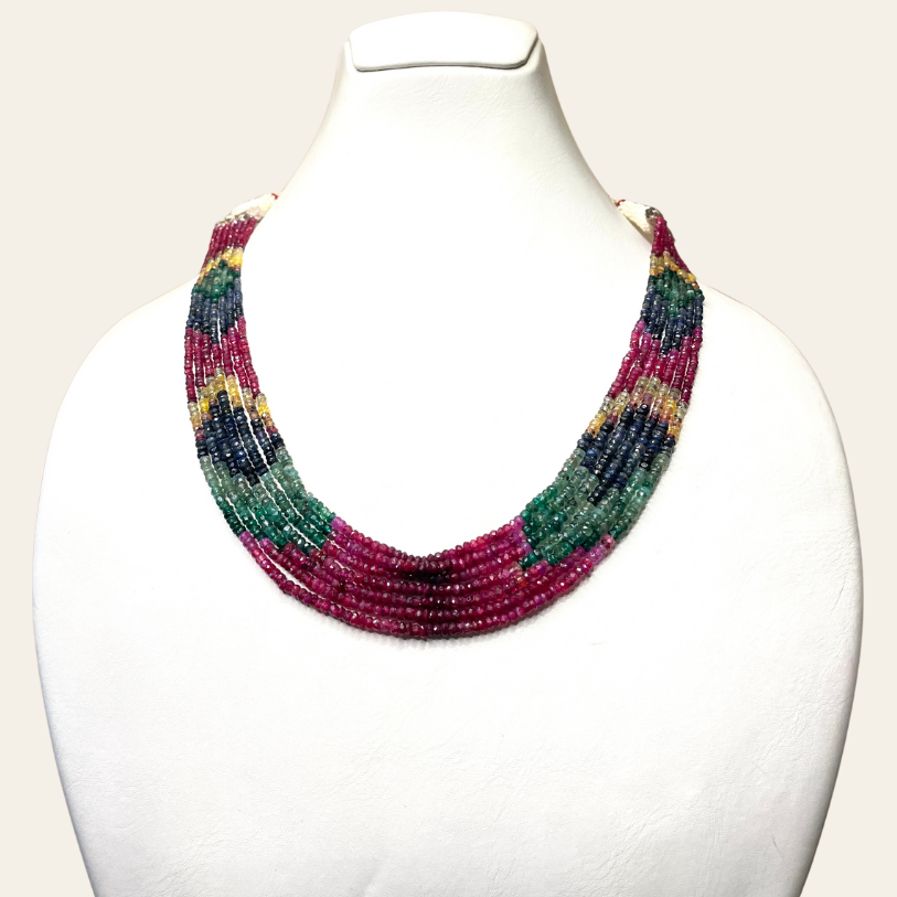 Collier d'Emeraude Couleur - 7 Fils Louzat Double VB