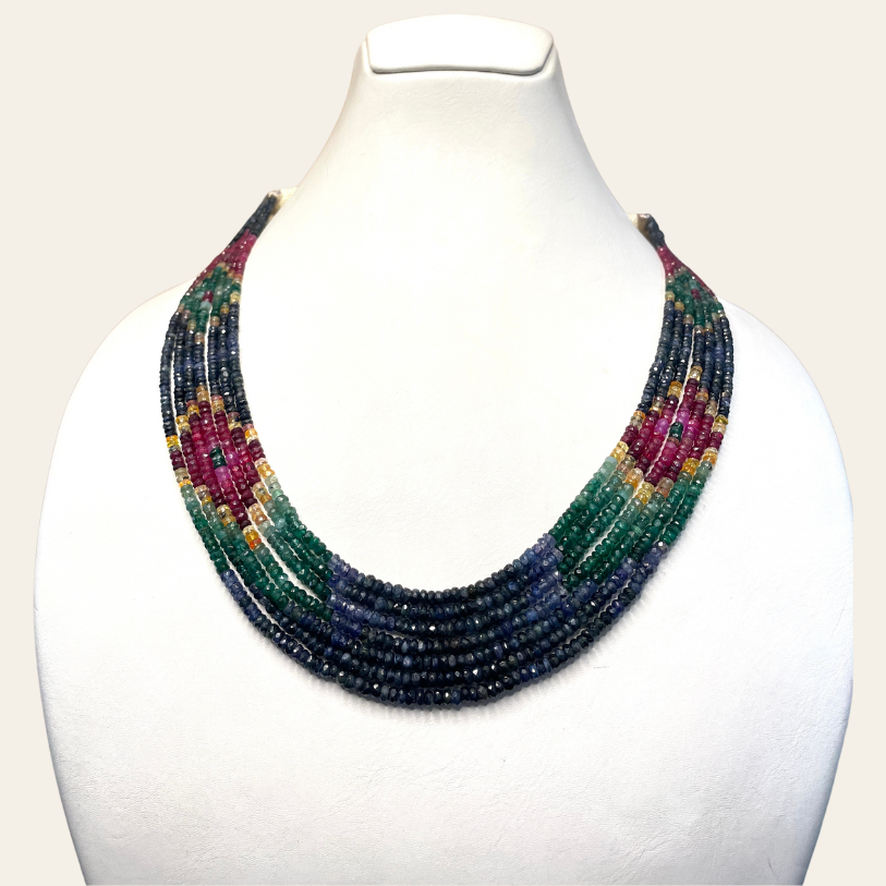 Collier d'Emeraude Couleur - 7 Fils Louzat Noyau ♦️ VrRb