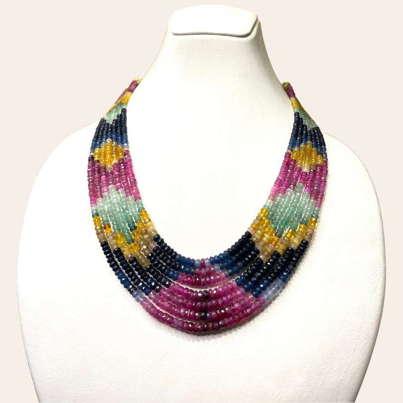 Collier d'Emeraude Couleur - 7 Fils Louzat VJV