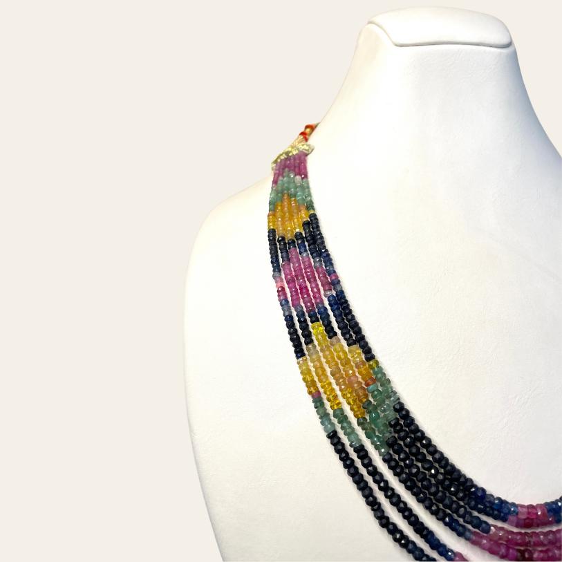 Collier d'Emeraude Couleur - 6 Fils Louzat JRJ