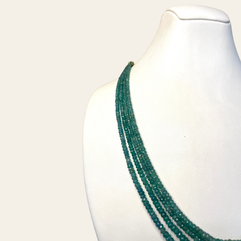 Collier d'Emeraude - 4 Fils Gamme Supérieure ✨