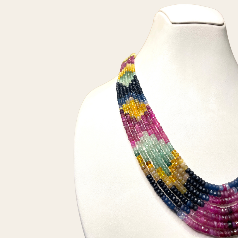 Collier d'Emeraude Couleur - 7 Fils Louzat VJV