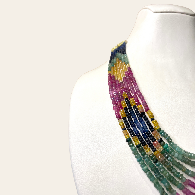 Collier d'Émeraudes Couleur  - 7 Fils Louzat JB