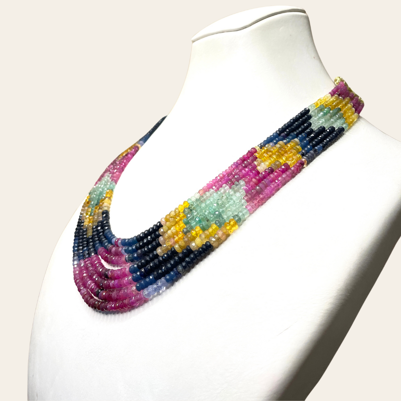Collier d'Emeraude Couleur - 7 Fils Louzat VJV