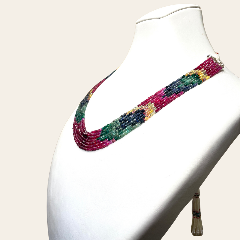 Collier d'Emeraude Couleur - 7 Fils Louzat Double VB