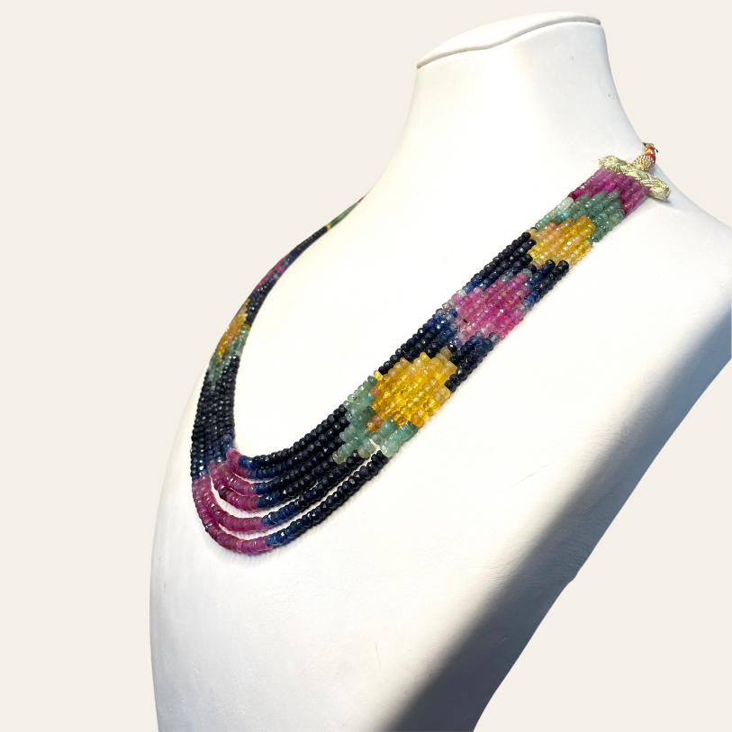 Collier d'Emeraude Couleur - 6 Fils Louzat JRJ