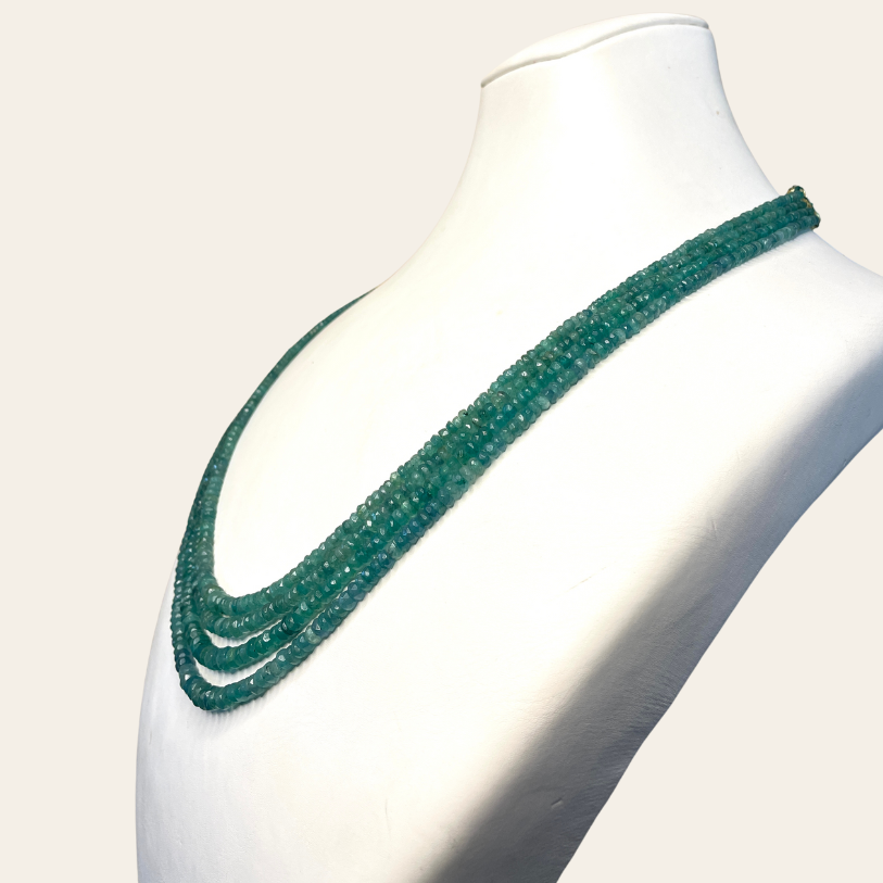 Collier d'Emeraude - 4 Fils Gamme Supérieure ✨