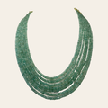 Collier d'Emeraude - 7 Fils Vert Bouteille